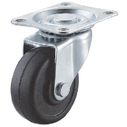 トラスコ中山 ユーエイ キャスター自在車 径50ゴム車輪 809-2990(ご注文単位1個)【直送品】