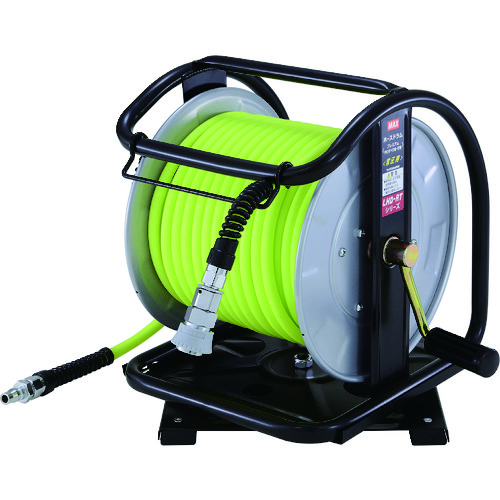 トラスコ中山 MAX エアリール 常圧用やわらかすべりほーすドラム プレミアムモデル 全長30m(ご注文単位1台)【直送品】