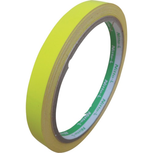 トラスコ中山 日東エルマテ 蛍光テープ 10mm×5m レモンイエロー(ご注文単位1巻)【直送品】