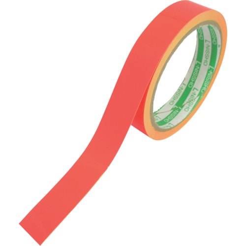 トラスコ中山 日東エルマテ 蛍光テープ 20mm×5m レッド(ご注文単位1巻)【直送品】