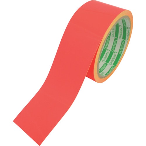 トラスコ中山 日東エルマテ 蛍光テープ 45mm×5m レッド(ご注文単位1巻)【直送品】