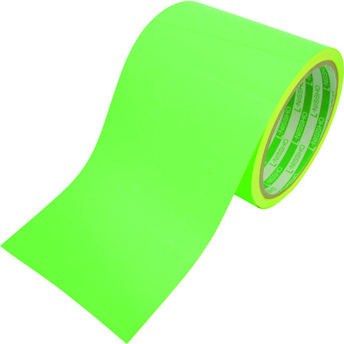 トラスコ中山 日東エルマテ 蛍光テープ 90mm×5m グリーン(ご注文単位1巻)【直送品】