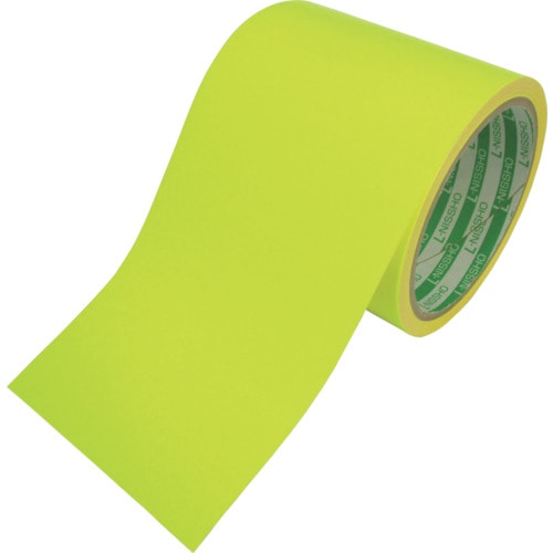 トラスコ中山 日東エルマテ 蛍光テープ 90mm×5m レモンイエロー(ご注文単位1巻)【直送品】