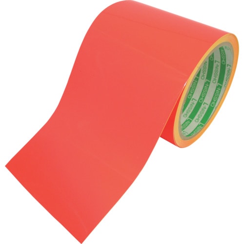 トラスコ中山 日東エルマテ 蛍光テープ 90mm×5m レッド(ご注文単位1巻)【直送品】