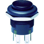 トラスコ中山 NKKスイッチズ 低背形押ボタンスイッチ LP ボタン黒 2極ON-(ON)(ご注文単位1個)【直送品】