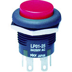 トラスコ中山 NKKスイッチズ 低背形押ボタンスイッチ LP ボタン赤 2極ON-(ON)(ご注文単位1個)【直送品】