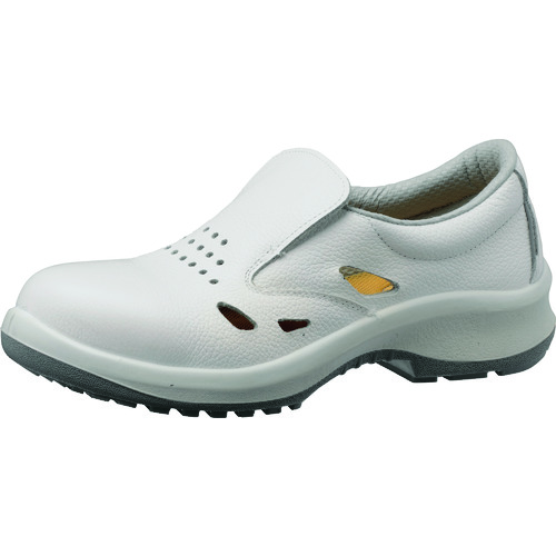 トラスコ中山 ミドリ安全 女性用通気構造スリッポンタイプ静電安全靴 プレミアムコンフォートシリーズ LPM200ホワイト通気静電 23.0CM(ご注文単位1足)【直送品】