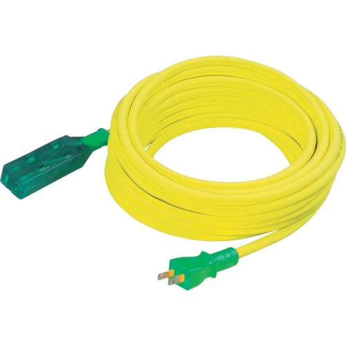 トラスコ中山 日動 延長コード ストレート型トリプルランプ付 100V 2芯 10m(ご注文単位1本)【直送品】