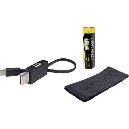 トラスコ中山 ライティンゲイル スマホにも給電できるリチウムイオン充電池2600mA/USB-TYPE-C/18650タイプ(ご注文単位1パック)【直送品】