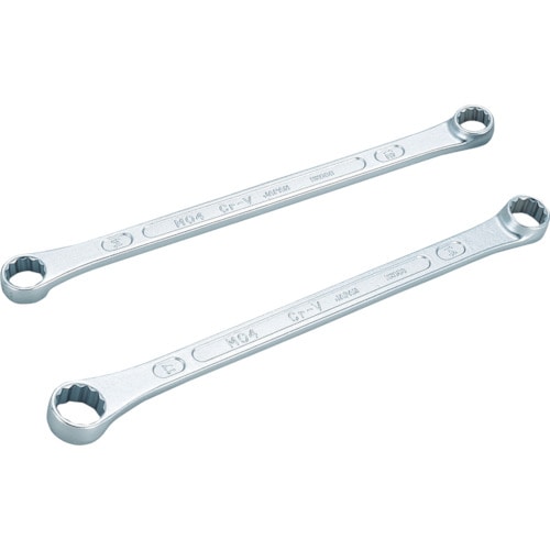 トラスコ中山 TONE 両口ロングめがねレンチ(ストレート) 対辺寸法12×14mm 全長224mm(ご注文単位1個)【直送品】