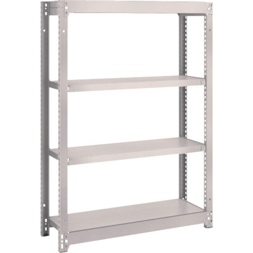 トラスコ中山 TRUSCO スチールラック M1.5型 W860×D295×H1200 4段 単体 ネオグレー(ご注文単位1台)【直送品】