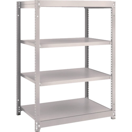 トラスコ中山 TRUSCO スチールラック M1.5型 W860×D595×H1200 4段 単体 ネオグレー(ご注文単位1台)【直送品】