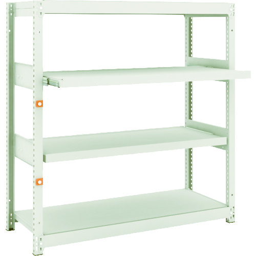 トラスコ中山 TRUSCO スチールラック M1.5型軽中量棚 1160X445X1200 2段 スライド2段 単体(ご注文単位1セット)【直送品】