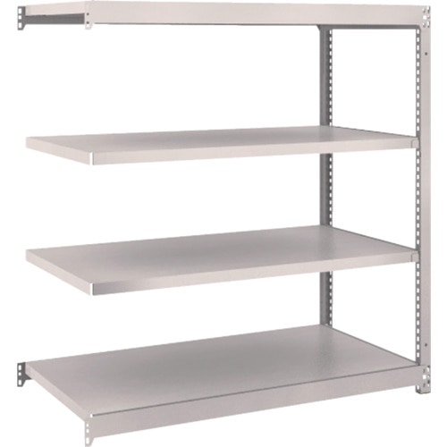 トラスコ中山 TRUSCO スチールラック M1.5型 W1160×D595×H1200 4段 連結 ネオグレー（ご注文単位1台）【直送品】