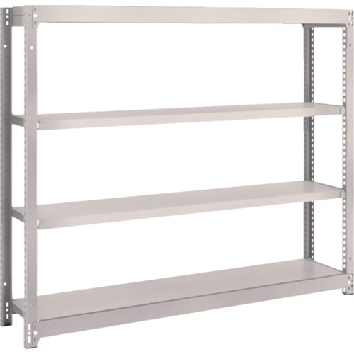 トラスコ中山 TRUSCO スチールラック M1.5型 W1460×D295×H1200 4段 単体 ネオグレー(ご注文単位1台)【直送品】