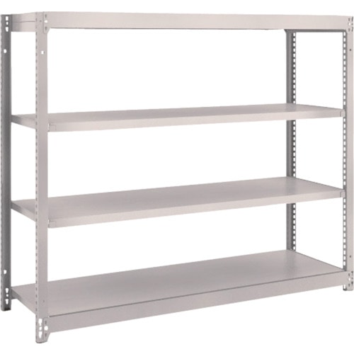 トラスコ中山 TRUSCO スチールラック M1.5型 W1460×D445×H1200 4段 単体 ネオグレー(ご注文単位1台)【直送品】