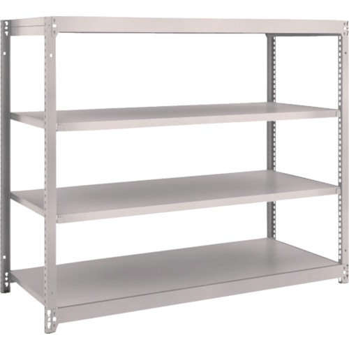 トラスコ中山 TRUSCO スチールラック M1.5型 W1460×D595×H1200 4段 単体 ネオグレー(ご注文単位1台)【直送品】