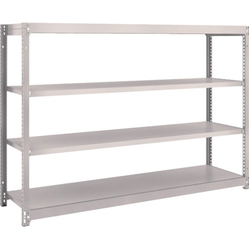 トラスコ中山 TRUSCO スチールラック M1.5型 W1760×D445×H1200 4段 単体 ネオグレー(ご注文単位1台)【直送品】