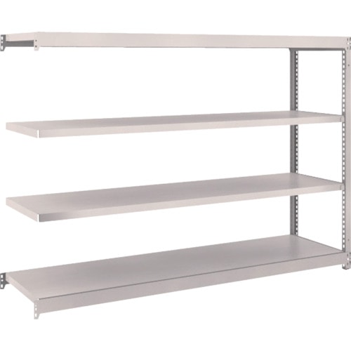 トラスコ中山 TRUSCO スチールラック M1.5型 W1760×D445×H1200 4段 連結 ネオグレー(ご注文単位1台)【直送品】