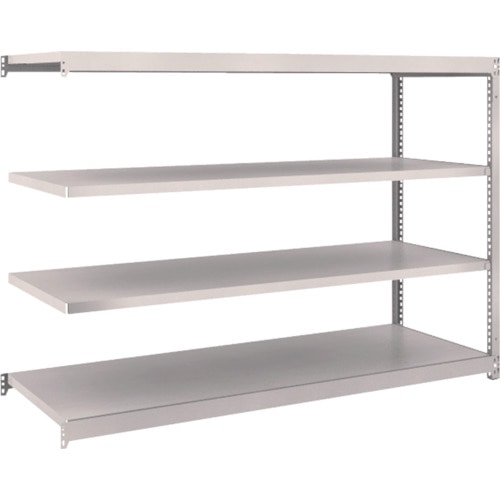 トラスコ中山 TRUSCO スチールラック M1.5型 W1760×D595×H1200 4段 連結 ネオグレー(ご注文単位1台)【直送品】