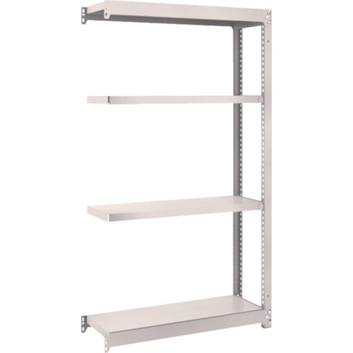 トラスコ中山 TRUSCO スチールラック M1.5型 W860×D295×H1500 4段 連結 ネオグレー(ご注文単位1台)【直送品】