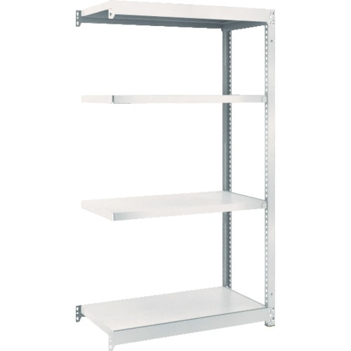 トラスコ中山 TRUSCO スチールラック M1.5型 W860×D445×H1500 4段 連結 ネオグレー(ご注文単位1台)【直送品】