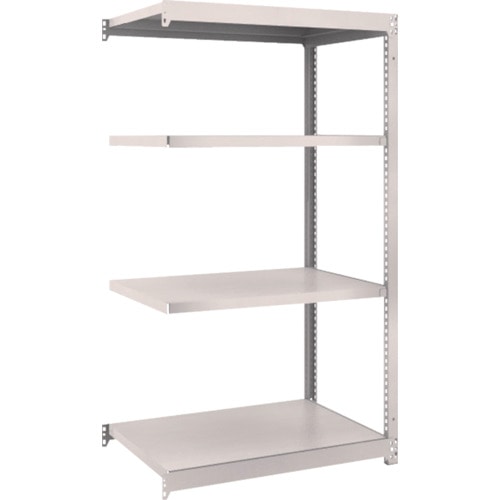 トラスコ中山 TRUSCO スチールラック M1.5型 W860×D595×H1500 4段 連結 ネオグレー(ご注文単位1台)【直送品】