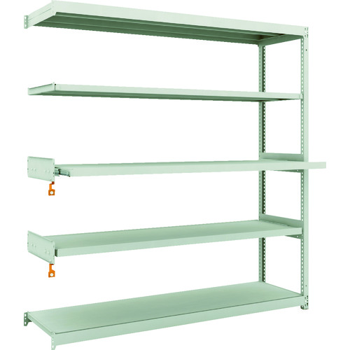 トラスコ中山 TRUSCO スチールラック M1.5型軽中量棚 1760X450X1800 スライド2段 連結（ご注文単位1台）【直送品】