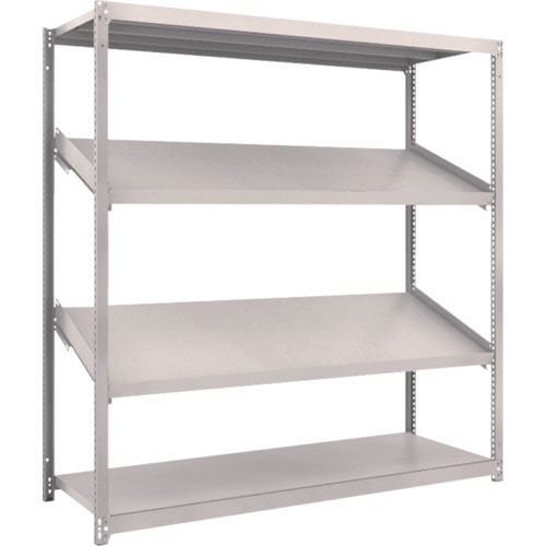 トラスコ中山 TRUSCO スチールラック M1.5型棚 1800X600XH1800 4段 傾斜2段(ご注文単位1台)【直送品】