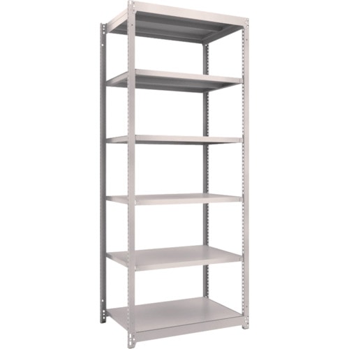 トラスコ中山 TRUSCO スチールラック M1.5型 W860×D595×H2100 6段 単体 ネオグレー(ご注文単位1台)【直送品】