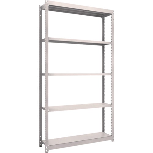 トラスコ中山 TRUSCO スチールラック M1.5型軽中量棚 1160X295X2100 5段単体 ネオグレー(ご注文単位1台)【直送品】