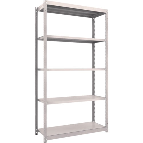 トラスコ中山 TRUSCO スチールラック M1.5型軽中量棚 1160X445X2100 5段単体 ネオグレー(ご注文単位1台)【直送品】