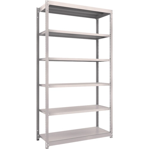 トラスコ中山 TRUSCO スチールラック M1.5型 W1160×D445×H2100 6段 単体 ネオグレー(ご注文単位1台)【直送品】