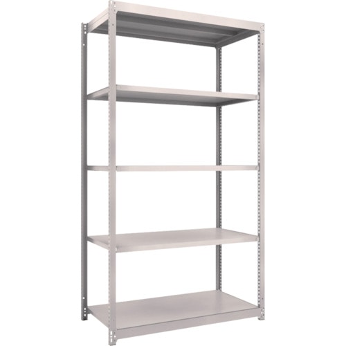 トラスコ中山 TRUSCO スチールラック M1.5型軽中量棚 1160X595X2100 5段単体 ネオグレー(ご注文単位1台)【直送品】