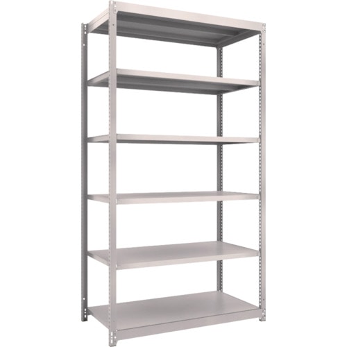 トラスコ中山 TRUSCO スチールラック M1.5型 W1160×D595×H2100 6段 単体 ネオグレー(ご注文単位1台)【直送品】