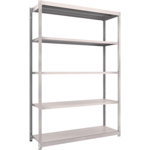 トラスコ中山 TRUSCO スチールラック M1.5型軽中量棚 1460X445X2100 5段単体 ネオグレー(ご注文単位1台)【直送品】