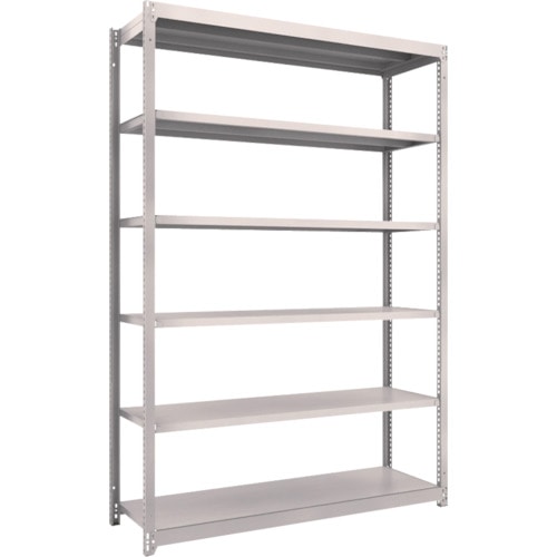 トラスコ中山 TRUSCO スチールラック M1.5型 W1460×D445×H2100 6段 単体 ネオグレー(ご注文単位1台)【直送品】
