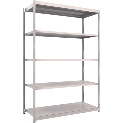 トラスコ中山 TRUSCO スチールラック M1.5型軽中量棚 1460X595X2100 5段単体 ネオグレー(ご注文単位1台)【直送品】