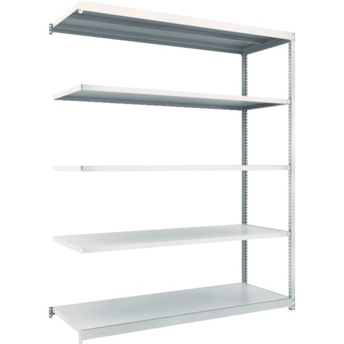 トラスコ中山 TRUSCO スチールラック M1.5型軽中量棚 1760X595X2100 5段連結 ネオグレー（ご注文単位1台）【直送品】