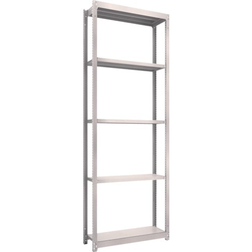 トラスコ中山 TRUSCO スチールラック M1.5型軽中量棚 860X295X2400 5段 単体 ネオグレー(ご注文単位1台)【直送品】