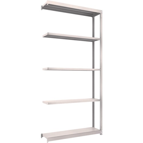 トラスコ中山 TRUSCO スチールラック M1.5型軽中量棚 1160X295X2400 5段連結 ネオグレー（ご注文単位1台）【直送品】