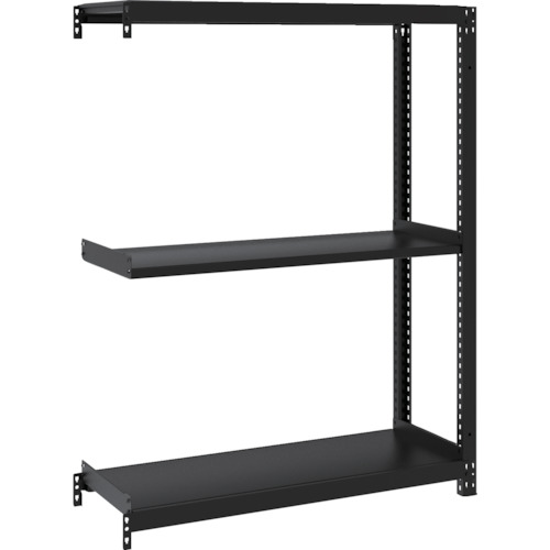 トラスコ中山 TRUSCO スチールラック M1型ボルトレス軽量棚900X320XH1200 3段 連結 サテンブラック（ご注文単位1台）【直送品】