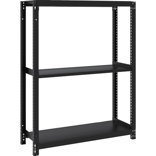 トラスコ中山 TRUSCO スチールラック M1型ボルトレス軽量棚900X320XH1200 3段 サテンブラック(ご注文単位1台)【直送品】