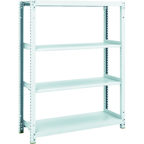 トラスコ中山 TRUSCO スチールラック M1型抗菌塗装ボルトレス軽量棚900X320XH1200 4段(ご注文単位1台)【直送品】