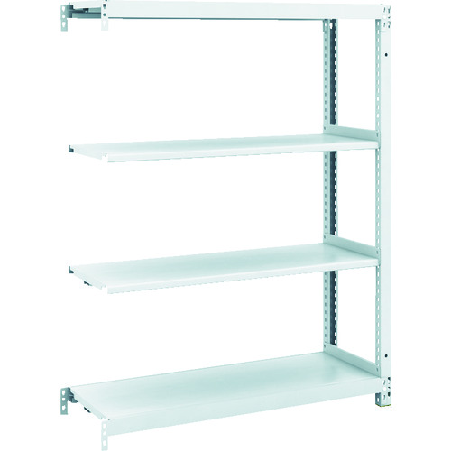 トラスコ中山 TRUSCO スチールラック M1型抗菌塗装ボルトレス軽量棚900X320XH1200 4段 連結(ご注文単位1台)【直送品】