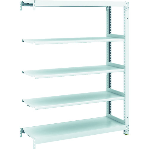 トラスコ中山 TRUSCO スチールラック M1型抗菌塗装ボルトレス軽量棚900X320XH1200 5段 連結(ご注文単位1台)【直送品】