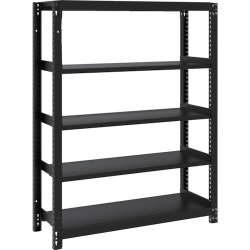 トラスコ中山 TRUSCO スチールラック M1型ボルトレス軽量棚900X320XH1200 5段 サテンブラック(ご注文単位1台)【直送品】