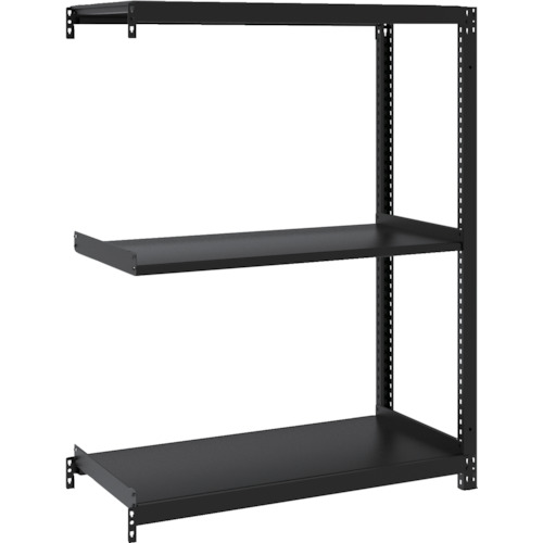 トラスコ中山 TRUSCO スチールラック M1型ボルトレス軽量棚900X420XH1200 3段 連結 サテンブラック(ご注文単位1台)【直送品】