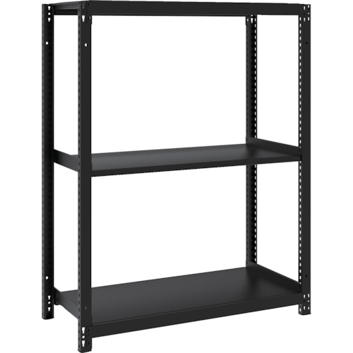 トラスコ中山 TRUSCO スチールラック M1型ボルトレス軽量棚900X420XH1200 3段 サテンブラック(ご注文単位1台)【直送品】