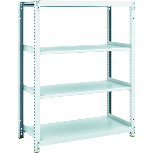 トラスコ中山 TRUSCO スチールラック M1型抗菌塗装ボルトレス軽量棚900X420XH1200 4段(ご注文単位1台)【直送品】